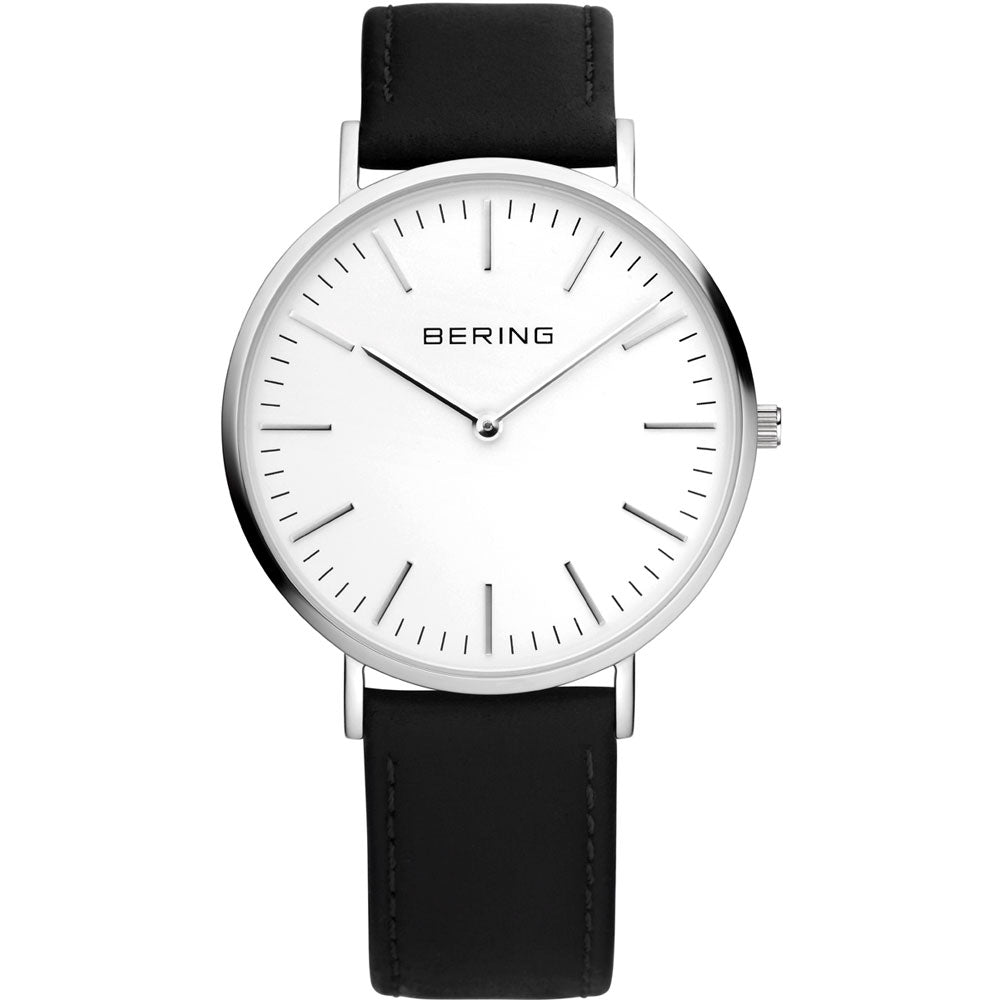 Bering Classic Collection White Dial Stainless Steel Mens Quartz Watch 13738-404