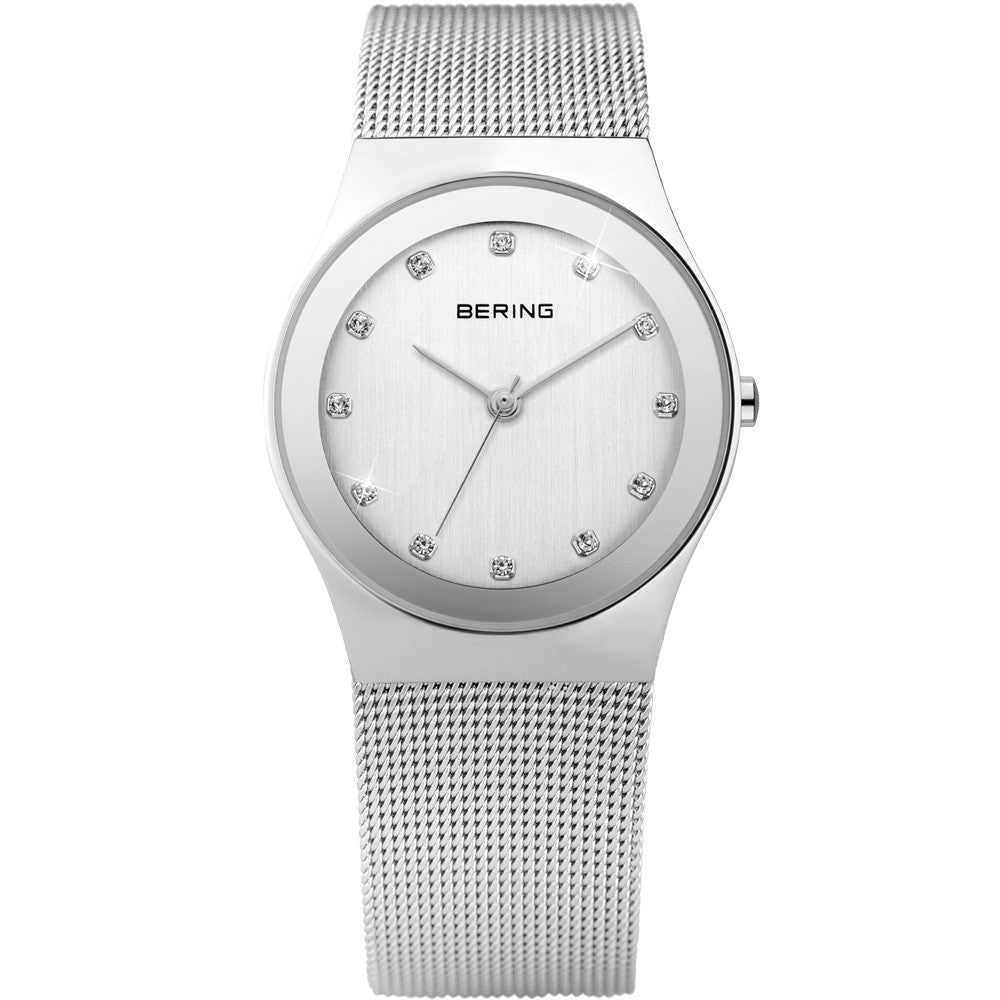 Bering Classic Collection Silver Dial Stainless Steel Womens Quartz Watch 12924-000