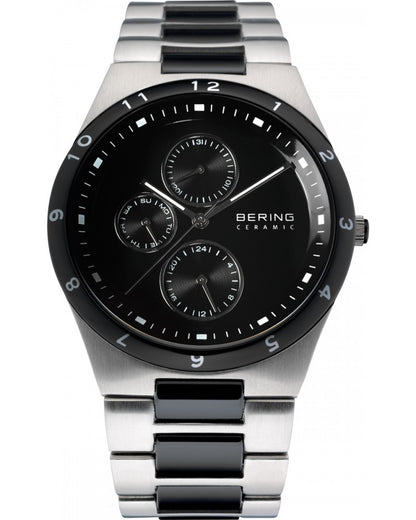 Bering Ceramic Collection Black Dial Stainless Steel Mens Quartz Watch 32339-742