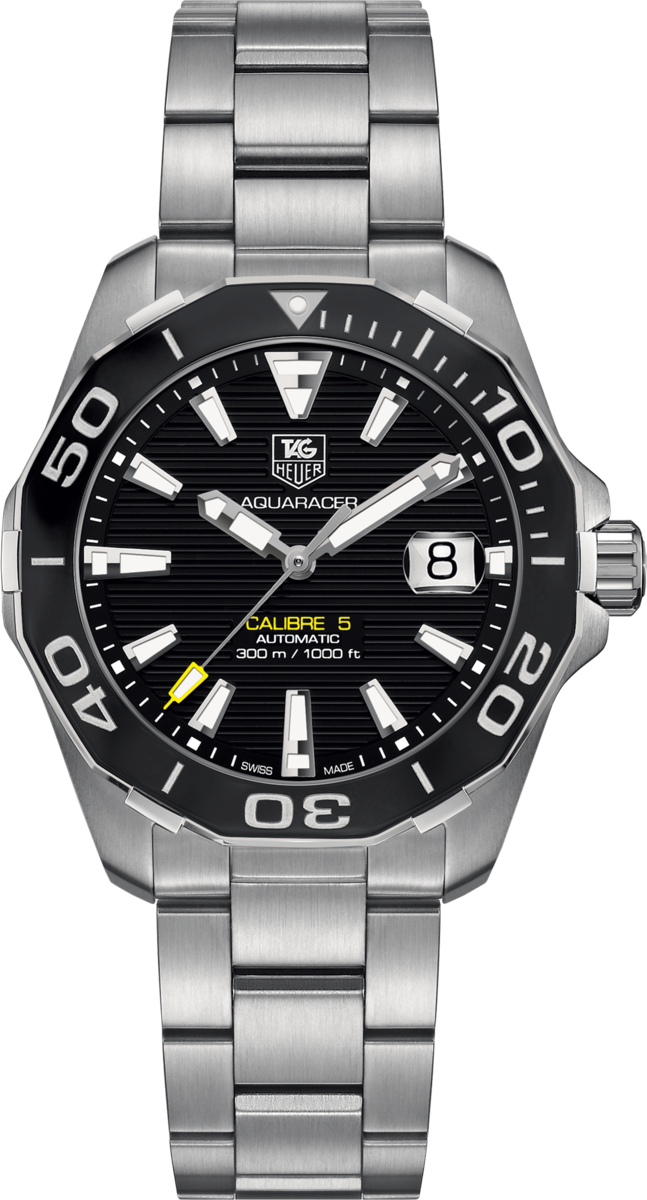 TAG Heuer Aquaracer Black Dial Calibre 5 Automatic Stainless Steel Mens Watch WAY211A.BA0928