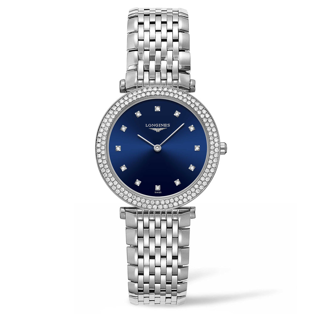 Longines La Grande Classique de Longines Blue Dial Diamond Set Stainless Steel Womens Quartz Watch L45150976