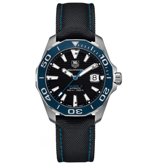 TAG Heuer Aquaracer Blue Dial Calibre 5 Automatic Stainless Steel Mens Watch WAY211B.FC6363