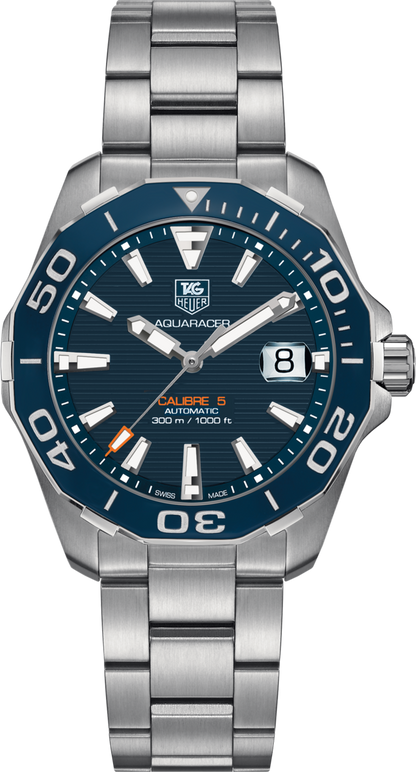 TAG Heuer Aquaracer Blue Dial Calibre 5 Automatic Stainless Steel Mens Watch WAY211C.BA0928