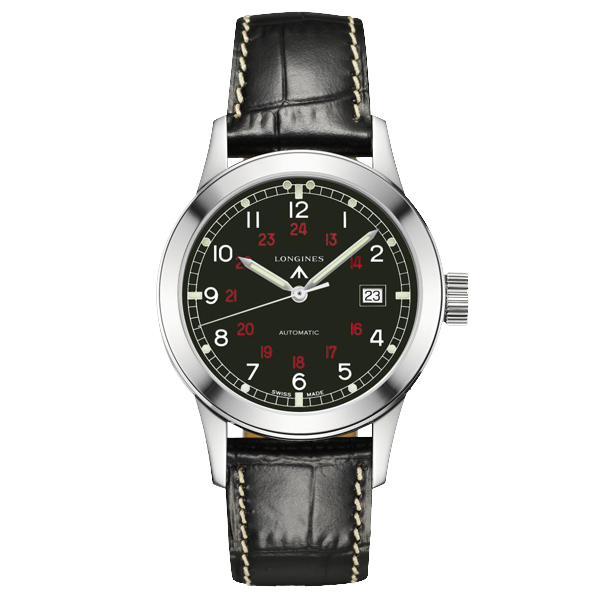 Longines Heritage Military COSD Black Dial Stainless Steel Mens Watch L28324530
