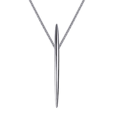 Shaun Leane Sterling Silver Long Quill Pendant Necklace (size 1) SLS627