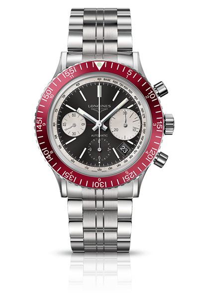 Longines Heritage Diver 1967 Black Dial Stainless Steel Mens Chronograph Watch L28084526