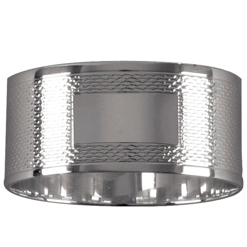 Sterling Silver Engine Turned Engraved 1oz Napkin Ring 8605 SIL.8605
