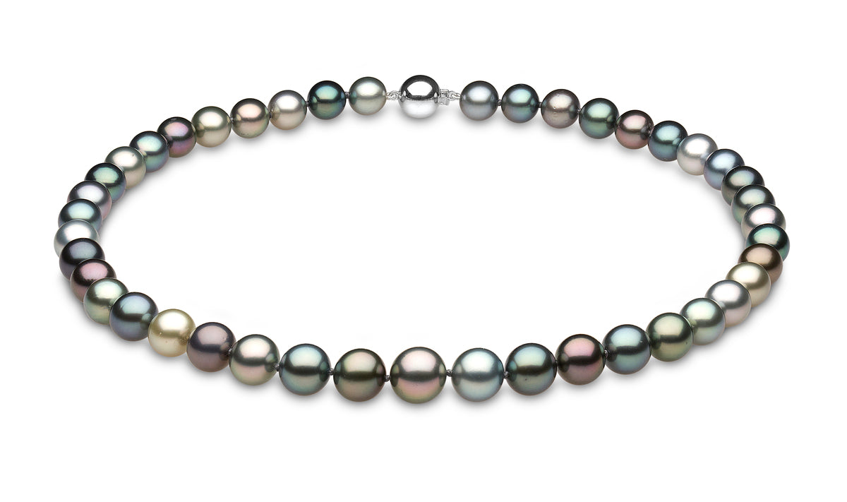 YOKO London Natural Tahitian Multi-Coloured Pearl 17" Necklace