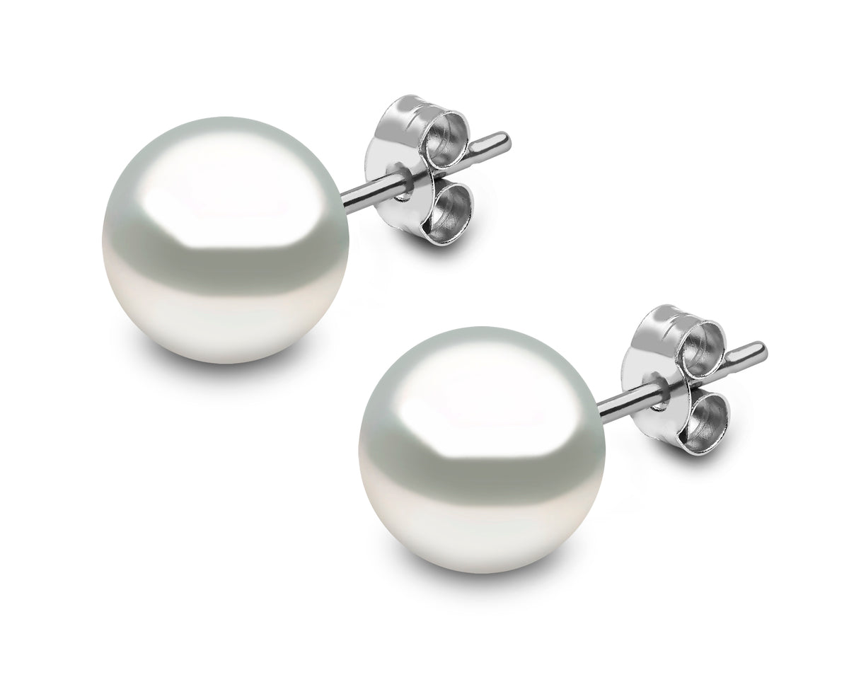 YOKO London 18ct White Gold Natural South Sea Pearl Stud Earrings