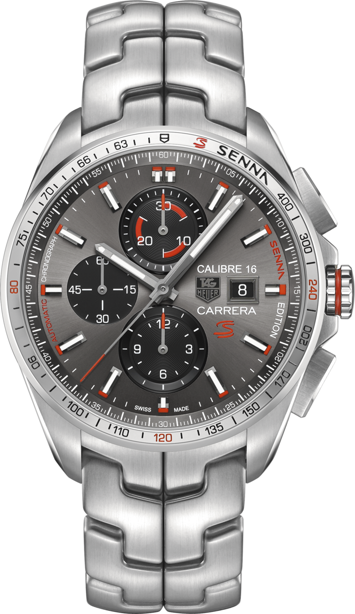 TAG Heuer Carrera Calibre 16 Automatic Stainless Steel Ayrton Senna Special Edition Mens Chronograph Watch CBB2010.BA0906