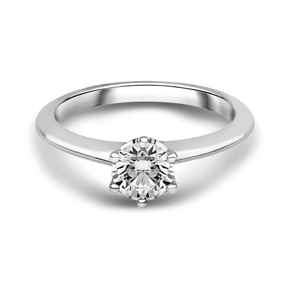 Chalfen of London Berkley Platinum Solitaire 6 Claw Set 0.31ct Diamond Ring