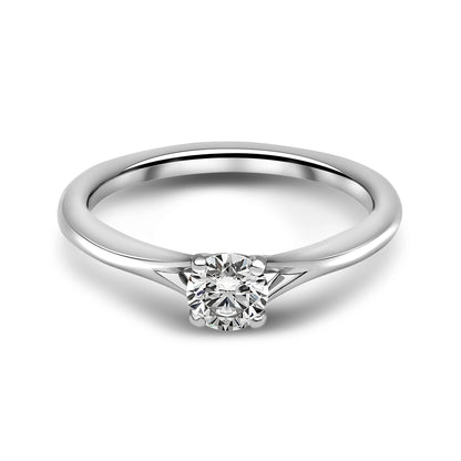 Chalfen of London Mayfair Platinum Solitaire 4 Claw Set 0.42ct Diamond Ring