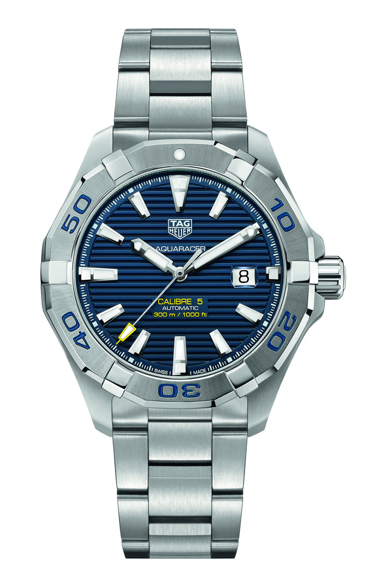 TAG Heuer Aquaracer Blue Dial Calibre 5 Automatic Stainless Steel Mens Watch WAY2012.BA0927