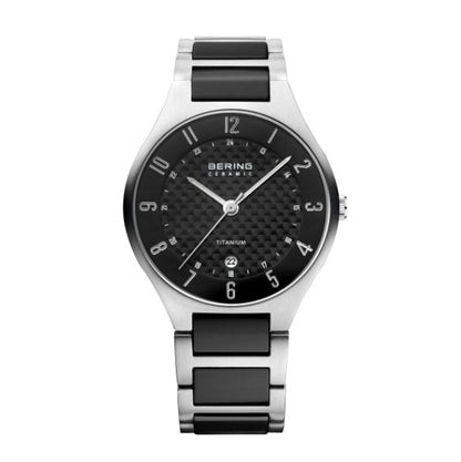 Bering Titanium Collection Carbon Fibre Dial Mens Quartz Watch 11739-702