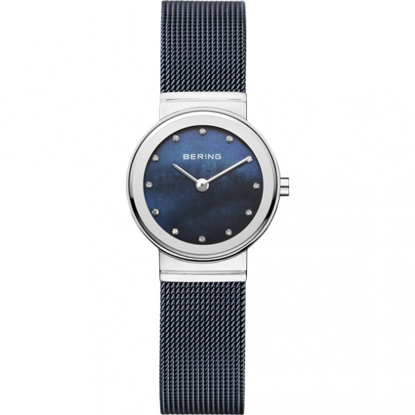 Bering Classic Collection Blue Dial Two Tone Womens Quartz Watch 10126-307