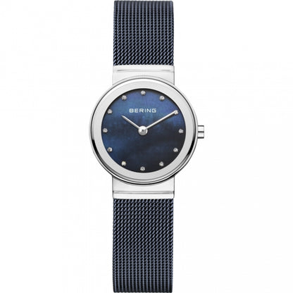 Bering Classic Collection Blue Dial Two Tone Womens Quartz Watch 10126-307