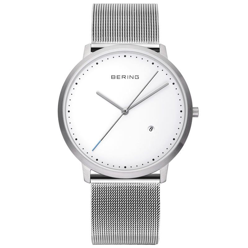 Bering Classic Collection White Dial Stainless Steel Womens/Mens/Unisex Quartz Watch 11139-004