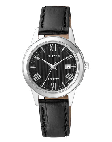 Citizen Eco-Drive Black Dial Stainless Steel Womens Watch FE1081-08E