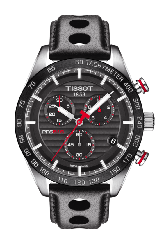 Tissot PRS 516 Black Dial Stainless Steel Mens Quartz Chronograph Watch T1004171605100