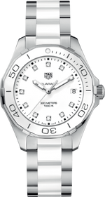 TAG Heuer Aquaracer Lady Stainless Steel &  Diamond Set Womens Quartz Watch WAY131D.BA0914