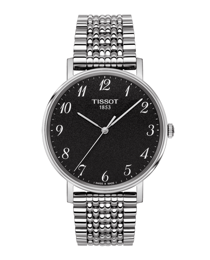Tissot Everytime Gent Anthracite Grey Dial Stainless Steel Mens Quartz Watch T1094101107200