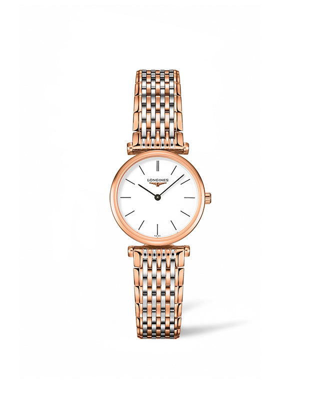 Longines La Grande Classique de Longines White Dial Rose Two Tone Womens Quartz Watch L42091927