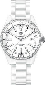 TAG Heuer Aquaracer Lady  Ceramic Diamond Set Womens Quartz Watch WAY1396.BH0717