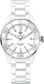 TAG Heuer Aquaracer Lady  Ceramic White Dial Womens Quartz Watch WAY1391.BH0717