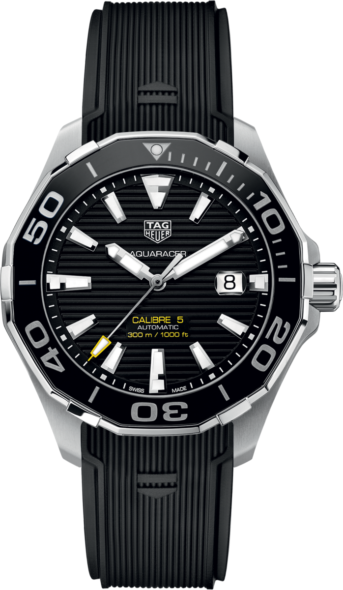 TAG Heuer Aquaracer Black Dial Calibre 5 Automatic Stainless Steel Mens Watch WAY201A.FT6069