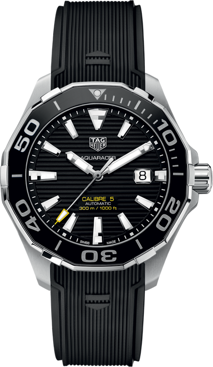 TAG Heuer Aquaracer Black Dial Calibre 5 Automatic Stainless Steel Mens Watch WAY201A.FT6069