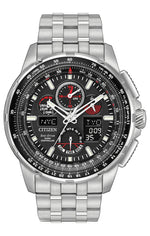 Citizen Eco-Drive Skyhawk A-T Black Dial Stainless Steel Mens Radio Controlled Chronograph Watch JY8050-51E