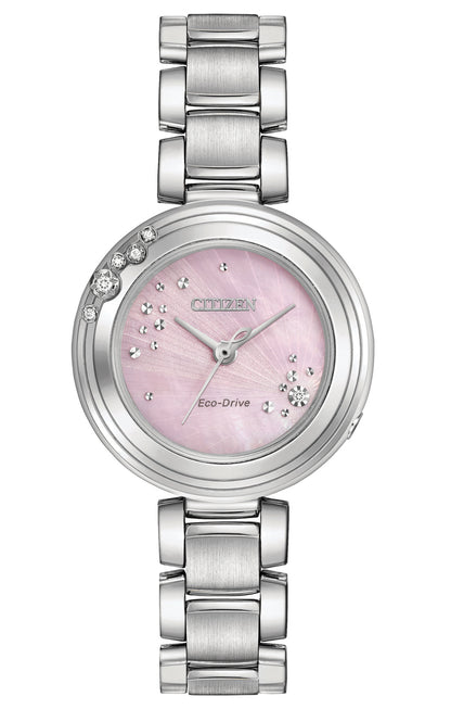 Citizen Eco-Drive Citizen L Carina Pink Mother of Pearl Dial Stainless Steel Watch EM0460-50N