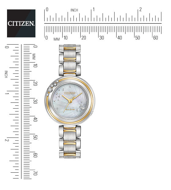 Citizen Eco-Drive Citizen L Carina Mother of Pearl Dial Two Tone Watch EM0464-59D