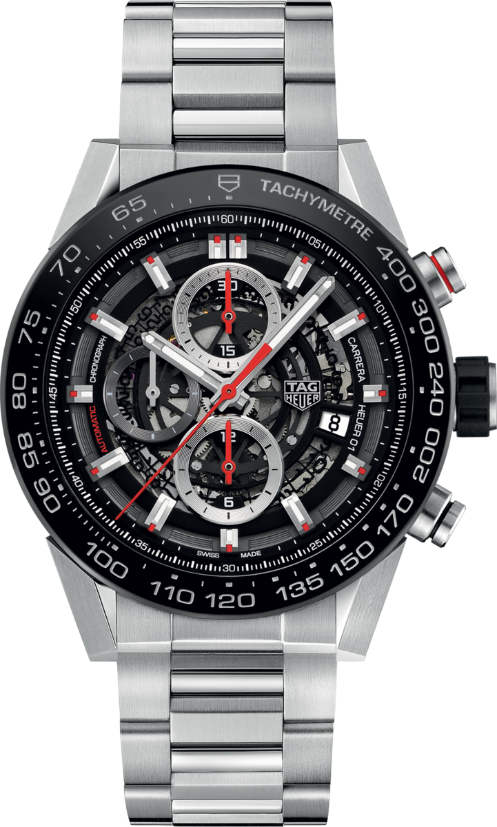 TAG Heuer Carrera Calibre HEUER 01 Automatic Stainless Steel Mens Chronograph Watch CAR2A1W.BA0703