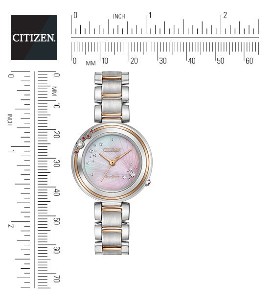Citizen Eco-Drive Citizen L Carina Ruby & Diamond Set Two Tone Limited Edition Watch EM0466-53N