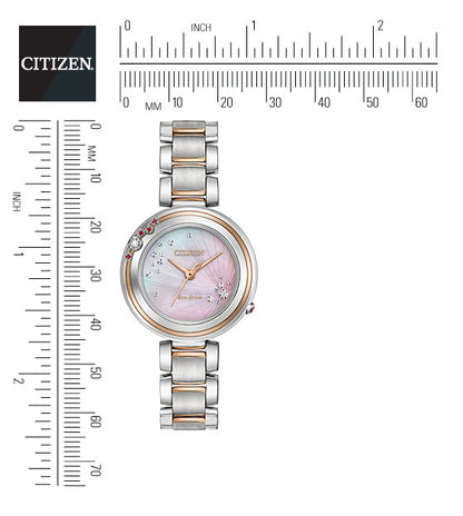 Citizen Eco-Drive Citizen L Carina Ruby & Diamond Set Two Tone Limited Edition Watch EM0466-53N