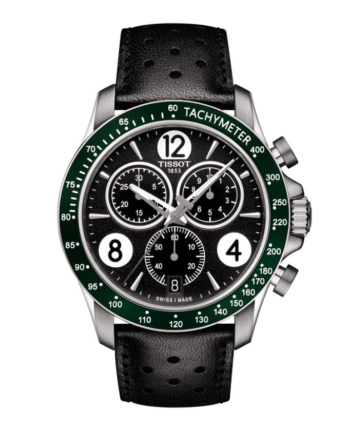 Tissot V8 Black Dial Stainless Steel Mens Quartz Chronograph Watch T1064171605700