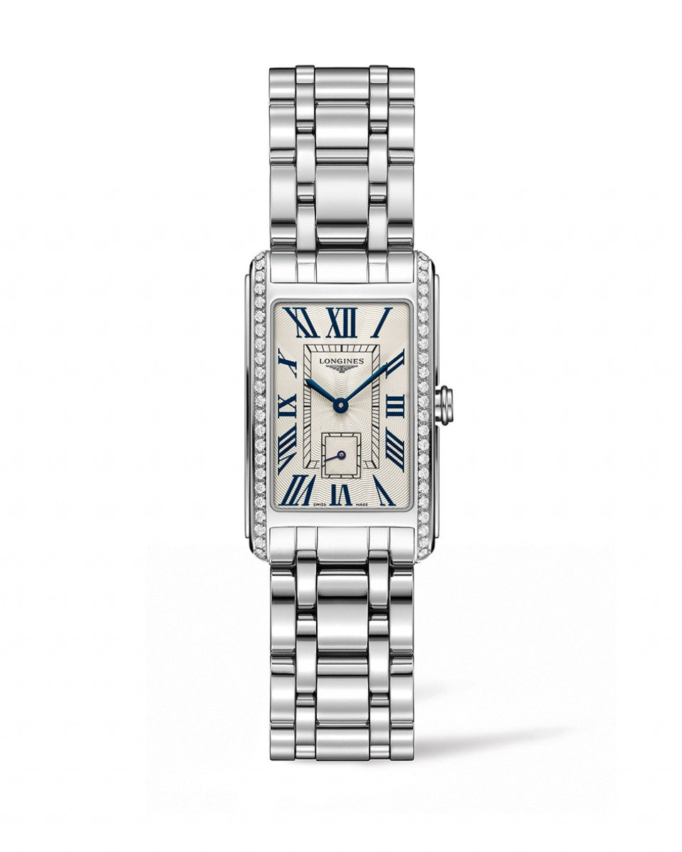 Longines DolceVita Silver Dial Diamond Set Stainless Steel Womens Quartz Watch L55120716