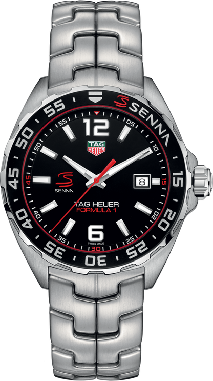 TAG Heuer Formula 1 Black Dial Stainless Steel Ayrton Senna Special Edition Mens Quartz Watch WAZ1012.BA0883