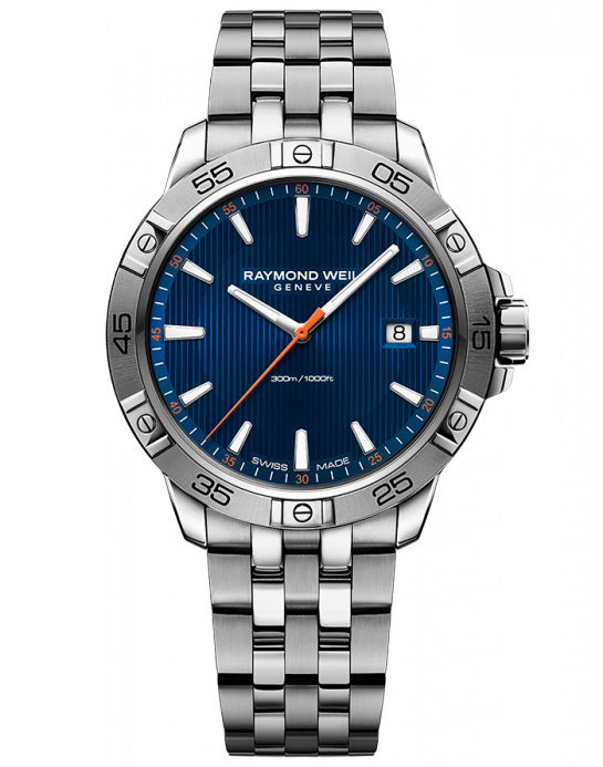 Raymond Weil Tango 300 Blue Dial Stainless Steel Mens Quartz Watch 8160-ST2-50001
