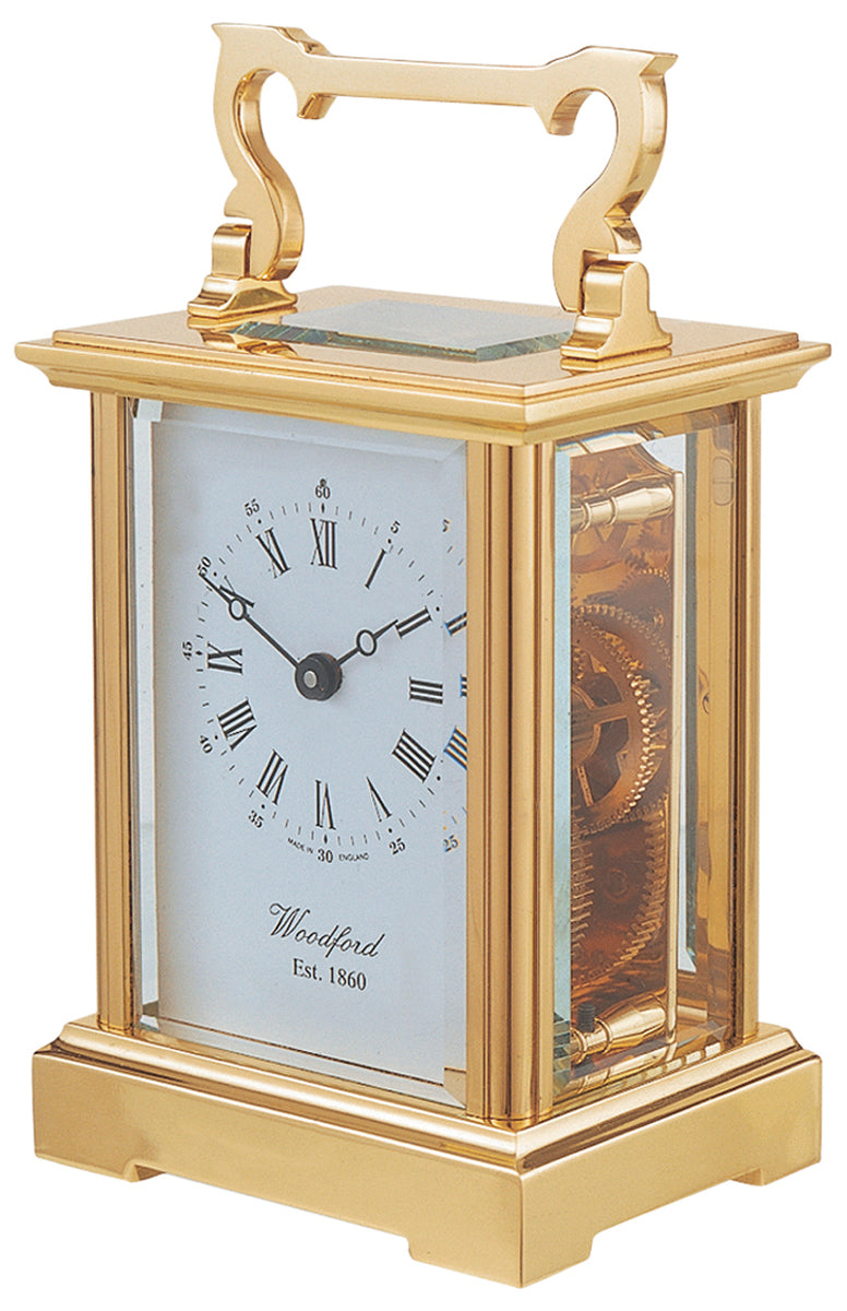 Woodford Brass Anglaise Mechanical Carriage Clock