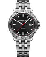 Raymond Weil Tango 300 Black Dial Stainless Steel Mens Quartz Watch 8160-ST2-20001
