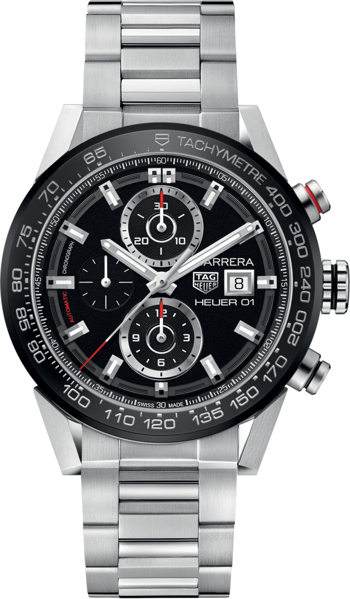 TAG Heuer Carrera Calibre HEUER 01 Automatic Stainless Steel Mens Chronograph Watch CAR201Z.BA0714
