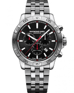 Raymond Weil Tango 300 Black Dial Stainless Steel Mens Quartz Chronograph Watch 8560-ST2-20001