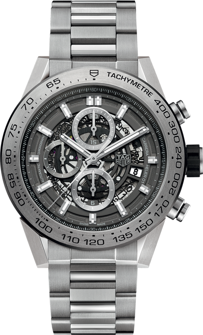 TAG Heuer Carrera Calibre HEUER 01 Automatic Grey Phantom Titanium Mens Chronograph Watch CAR2A8A.BF0707