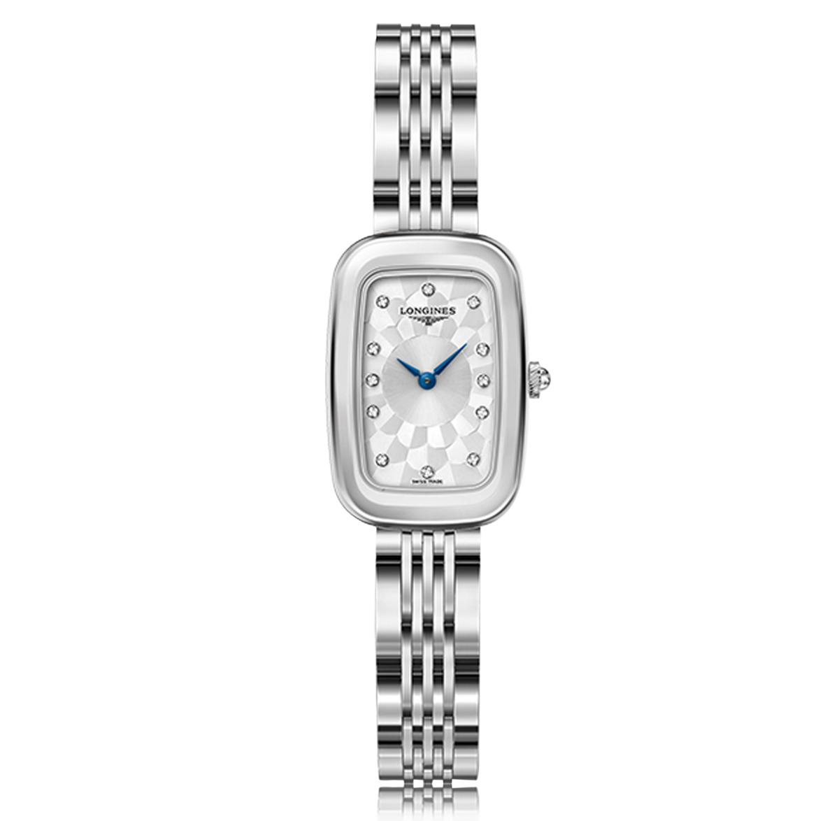 Longines Equestrian Collection Silver Diamond Set Dial Stainless Steel Womens Quartz Watch L61404776