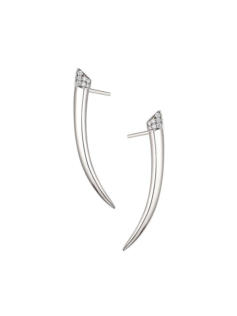 Shaun Leane Sterling Silver & Diamond Tusk Earrings SLS682