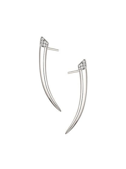 Shaun Leane Sterling Silver & Diamond Tusk Earrings SLS682