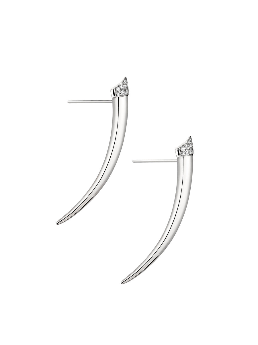 Shaun Leane Sterling Silver & Diamond Tusk Earrings SLS682