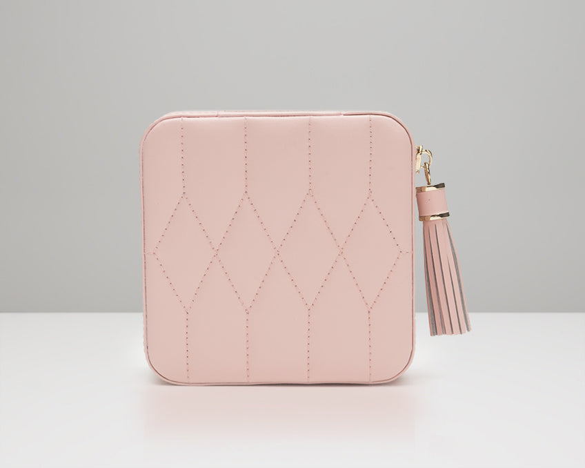 WOLF Caroline Rose Quartz Jewellery Zip Travel Case 329915 